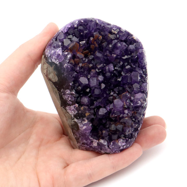 アメジスト クラスター 側面磨き 紫水晶 置き物 原石 ウルグアイ産 天然石 AAA 1点物 2月 誕生石