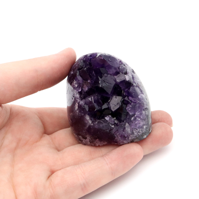 アメジスト クラスター 側面磨き 紫水晶 置き物 原石 ウルグアイ産 天然石 AAA 1点物 2月 誕生石
