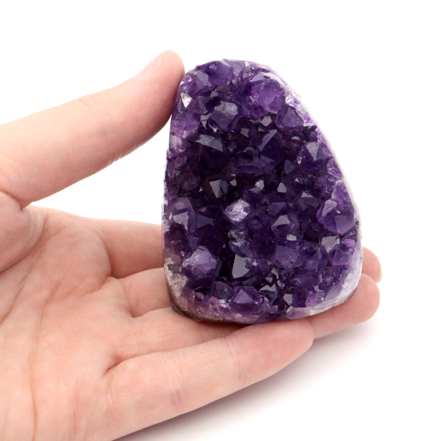 アメジスト クラスター 側面磨き 紫水晶 置き物 原石 ウルグアイ産 天然石 AAA 1点物 2月 誕生石