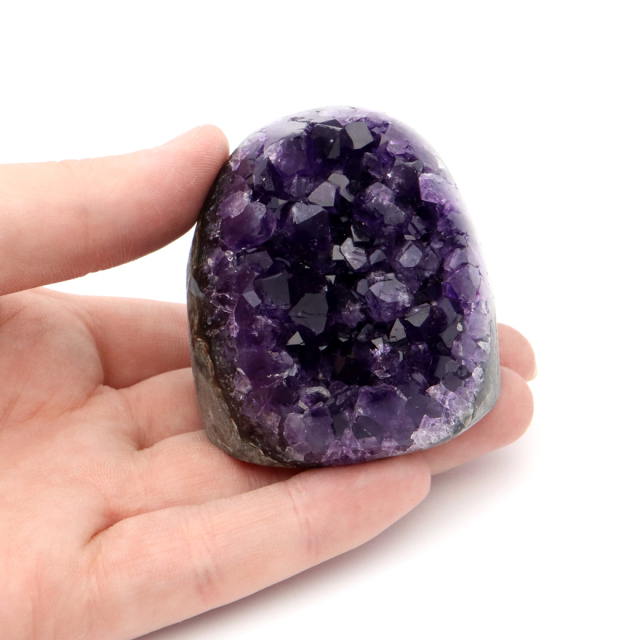 アメジスト クラスター 側面磨き 紫水晶 置き物 原石 ウルグアイ産 天然石 AAA 1点物 2月 誕生石