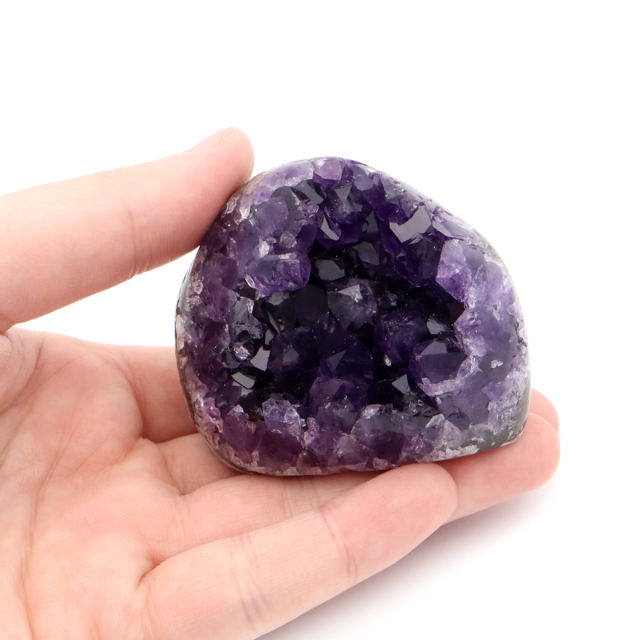 アメジスト クラスター 側面磨き 紫水晶 置き物 原石 ウルグアイ産 天然石 AAA 1点物 2月 誕生石