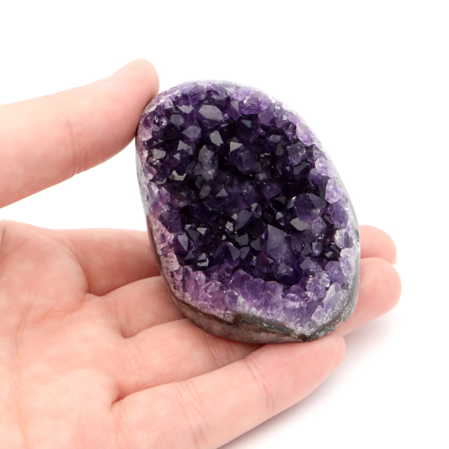 アメジスト クラスター 側面磨き 紫水晶 置き物 原石 ウルグアイ産 天然石 AAA 1点物 2月 誕生石