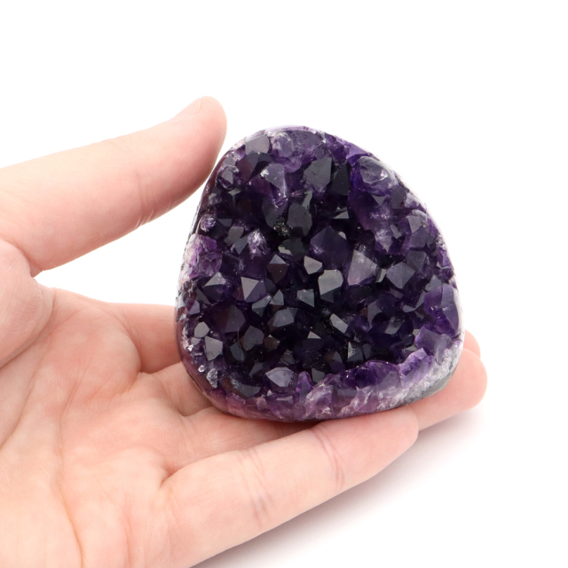 アメジスト クラスター 側面磨き 紫水晶 置き物 原石 ウルグアイ産 天然石 AAA 1点物 2月 誕生石