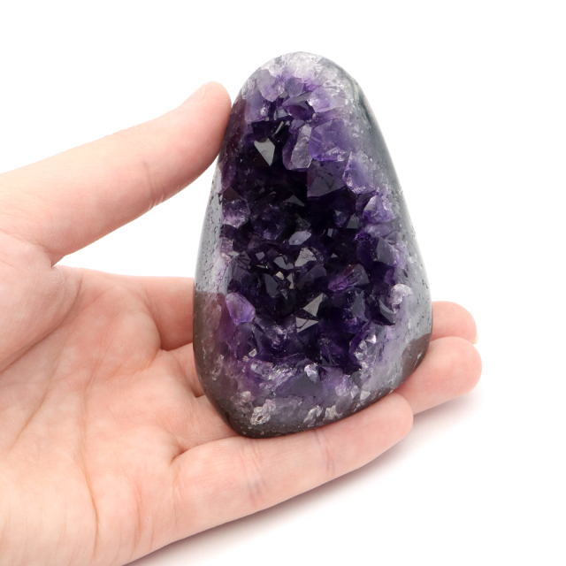 アメジスト クラスター 側面磨き 紫水晶 置き物 原石 ウルグアイ産 天然石 AAA 1点物 2月 誕生石