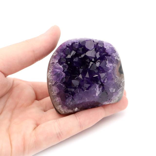 アメジスト クラスター 側面磨き 紫水晶 置き物 原石 ウルグアイ産 天然石 AAA 1点物 2月 誕生石