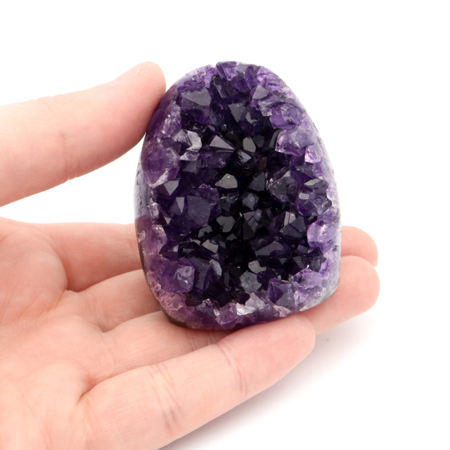 アメジスト クラスター 側面磨き 紫水晶 置き物 原石 ウルグアイ産 天然石 AAA 1点物 2月 誕生石