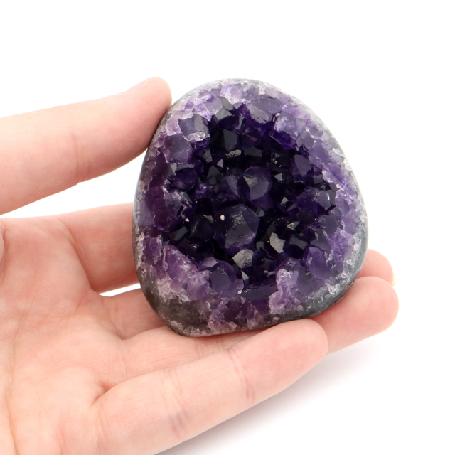 アメジスト クラスター 側面磨き 紫水晶 置き物 原石 ウルグアイ産 天然石 AAA 1点物 2月 誕生石