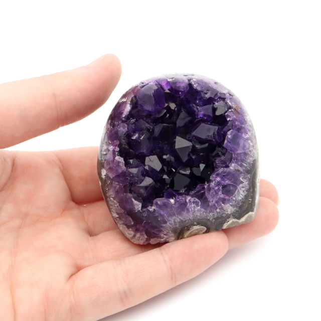 アメジスト クラスター 側面磨き 紫水晶 置き物 原石 ウルグアイ産 天然石 AAA 1点物 2月 誕生石