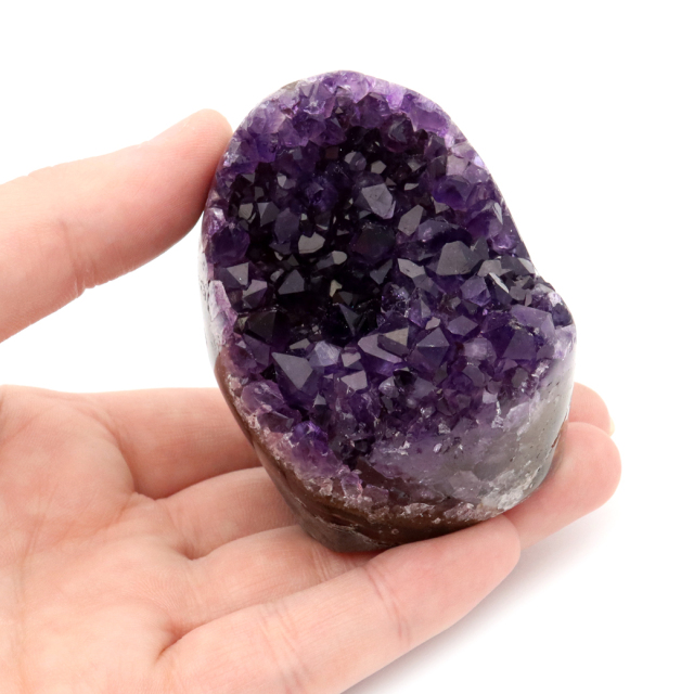 アメジスト クラスター 側面磨き 紫水晶 置き物 原石 ウルグアイ産 天然石 AAA 1点物 2月 誕生石