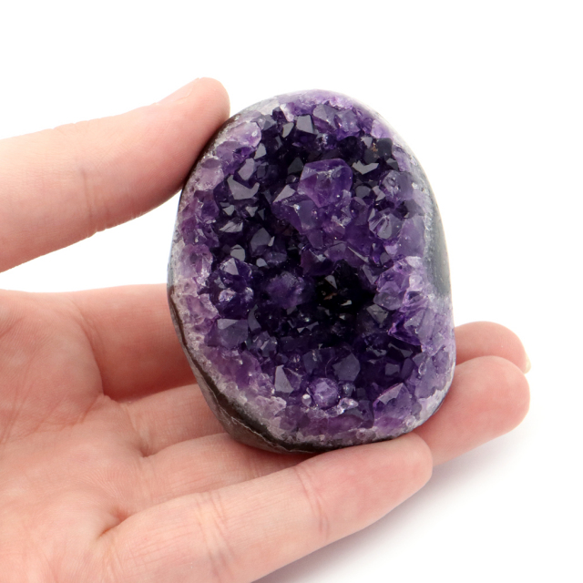 アメジスト クラスター 側面磨き 紫水晶 置き物 原石 ウルグアイ産 天然石 AAA 1点物 2月 誕生石