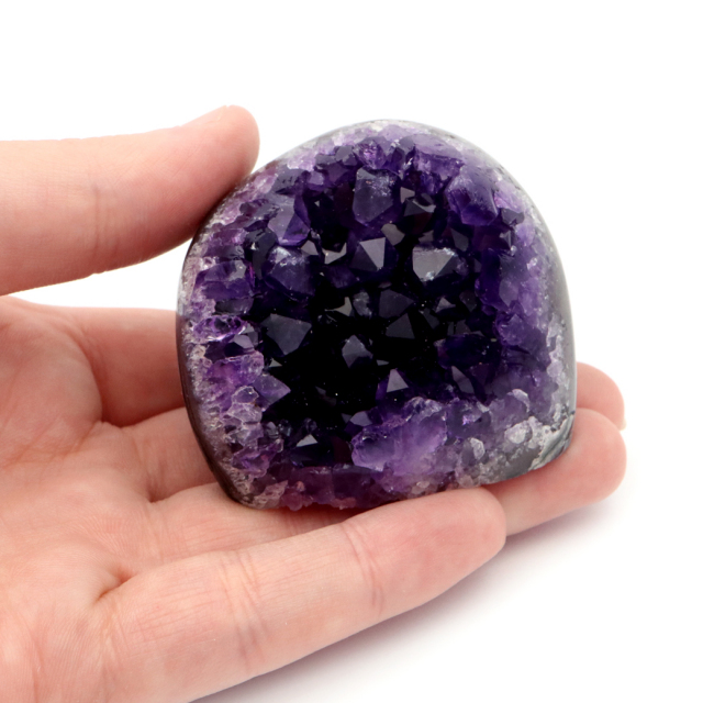 アメジスト クラスター 側面磨き 紫水晶 置き物 原石 ウルグアイ産 天然石 AAA 1点物 2月 誕生石