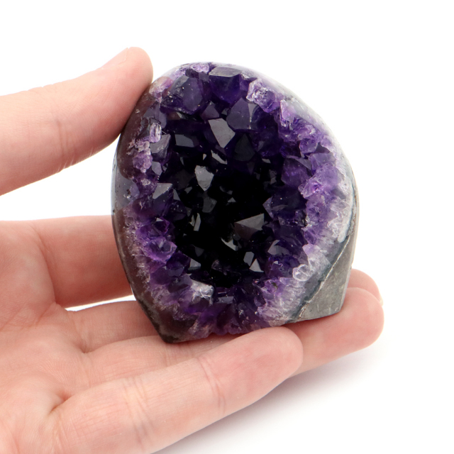 アメジスト クラスター 側面磨き 紫水晶 置き物 原石 ウルグアイ産 天然石 AAA 1点物 2月 誕生石
