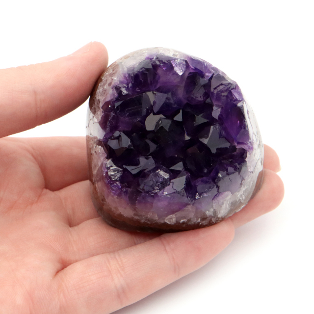 アメジスト クラスター 側面磨き 紫水晶 置き物 原石 ウルグアイ産 天然石 AAA 1点物 2月 誕生石
