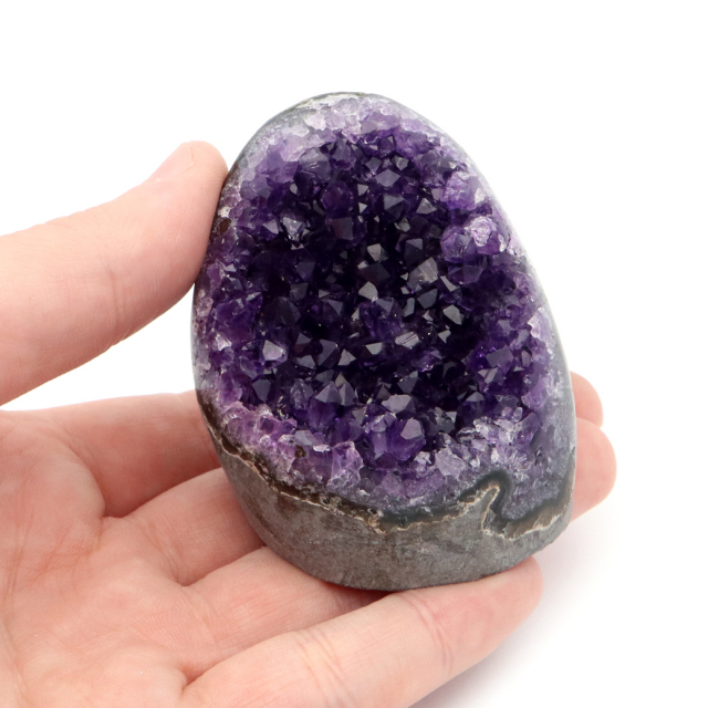 アメジスト クラスター 側面磨き 紫水晶 置き物 原石 ウルグアイ産 天然石 AAA 1点物 2月 誕生石