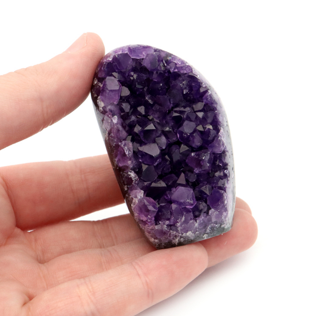 アメジスト クラスター 側面磨き 紫水晶 置き物 原石 ウルグアイ産 天然石 AAA 1点物 2月 誕生石