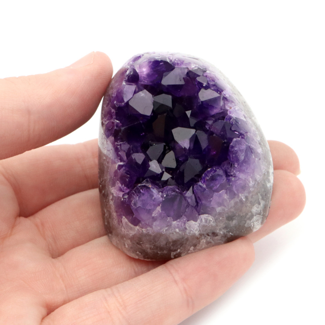 アメジスト クラスター 側面磨き 紫水晶 置き物 原石 ウルグアイ産 天然石 AAA 1点物 2月 誕生石