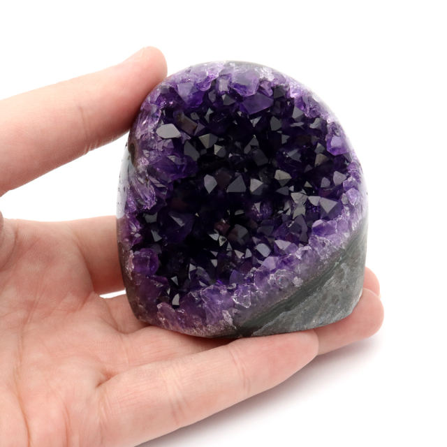 アメジスト クラスター 側面磨き 紫水晶 置き物 原石 ウルグアイ産 天然石 AAA 1点物 2月 誕生石
