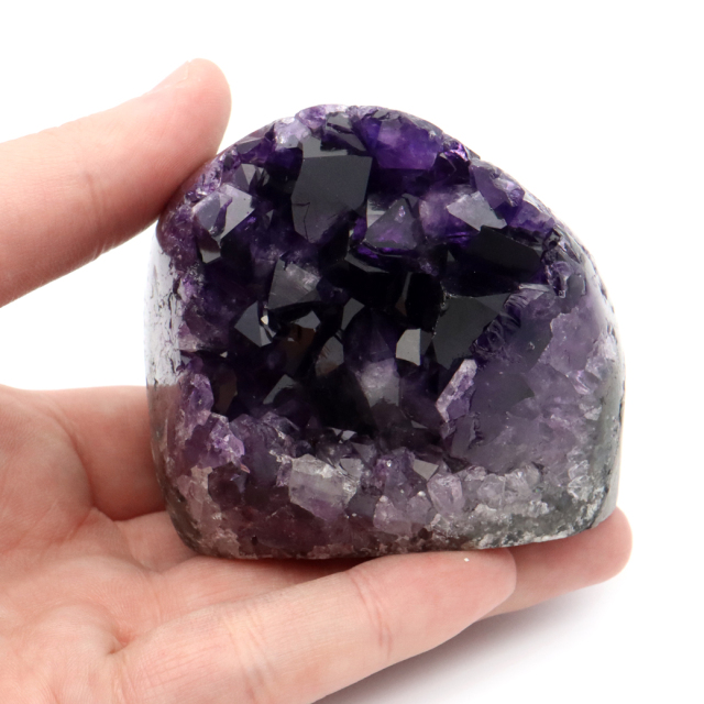 アメジスト クラスター 側面磨き 紫水晶 置き物 原石 ウルグアイ産 天然石 AAA 1点物 2月 誕生石