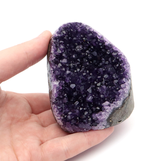 アメジスト クラスター 側面磨き 紫水晶 置き物 原石 ウルグアイ産 天然石 AAA 1点物 2月 誕生石