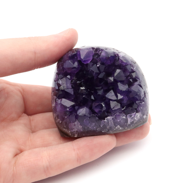 アメジスト クラスター 側面磨き 紫水晶 置き物 原石 ウルグアイ産 天然石 AAA 1点物 2月 誕生石