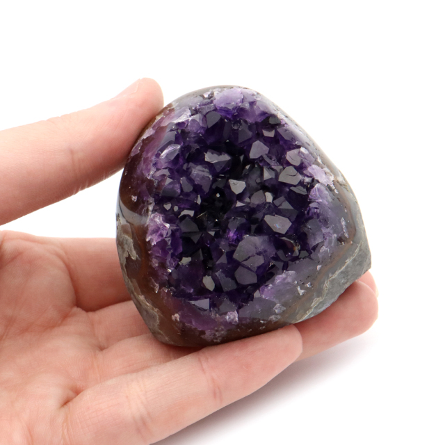 アメジスト クラスター 側面磨き 紫水晶 置き物 原石 ウルグアイ産 天然石 AAA 1点物 2月 誕生石
