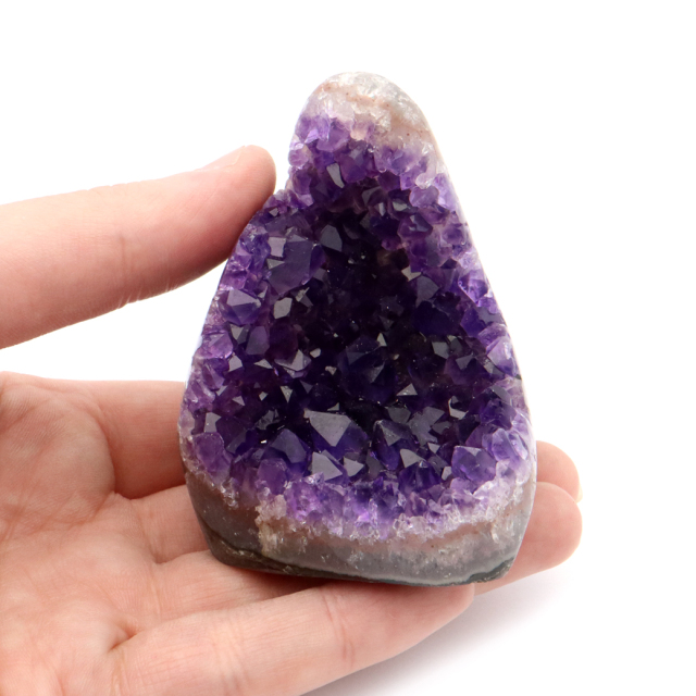 アメジスト クラスター 側面磨き 紫水晶 置き物 原石 ウルグアイ産 天然石 AAA 1点物 2月 誕生石