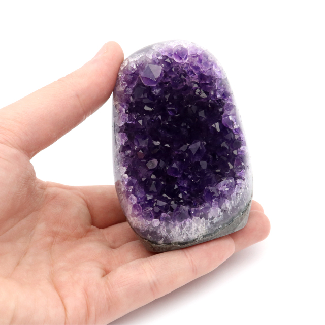 アメジスト クラスター 側面磨き 紫水晶 置き物 原石 ウルグアイ産 天然石 AAA 1点物 2月 誕生石