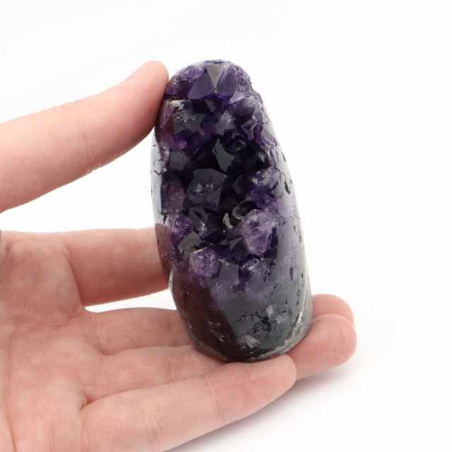 アメジスト クラスター 側面磨き 紫水晶 置き物 原石 ウルグアイ産 天然石 AAA 1点物 2月 誕生石