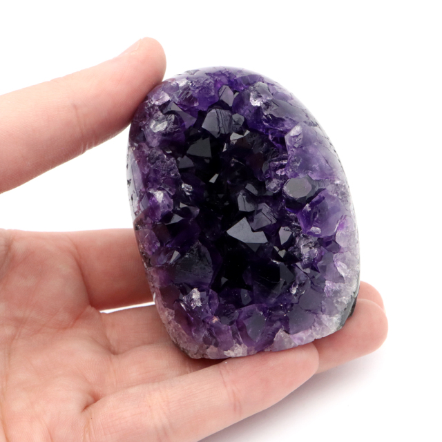 アメジスト クラスター 側面磨き 紫水晶 置き物 原石 ウルグアイ産 天然石 AAA 1点物 2月 誕生石