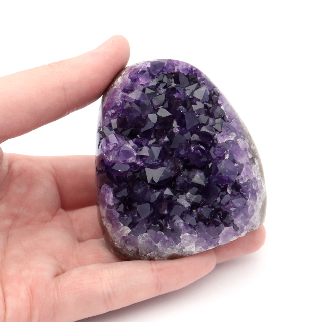 アメジスト クラスター 側面磨き 紫水晶 置き物 原石 ウルグアイ産 天然石 AAA 1点物 2月 誕生石
