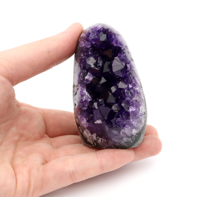 アメジスト クラスター 側面磨き 紫水晶 置き物 原石 ウルグアイ産 天然石 AAA 1点物 2月 誕生石