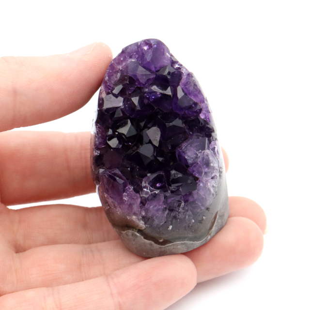 アメジスト クラスター 側面磨き 紫水晶 置き物 原石 ウルグアイ産 天然石 AAA 1点物 2月 誕生石