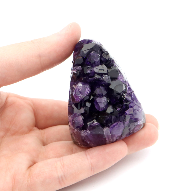 アメジスト クラスター 側面磨き 紫水晶 置き物 原石 ウルグアイ産 天然石 AAA 1点物 2月 誕生石