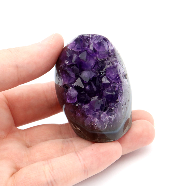 アメジスト クラスター 側面磨き 紫水晶 置き物 原石 ウルグアイ産 天然石 AAA 1点物 2月 誕生石