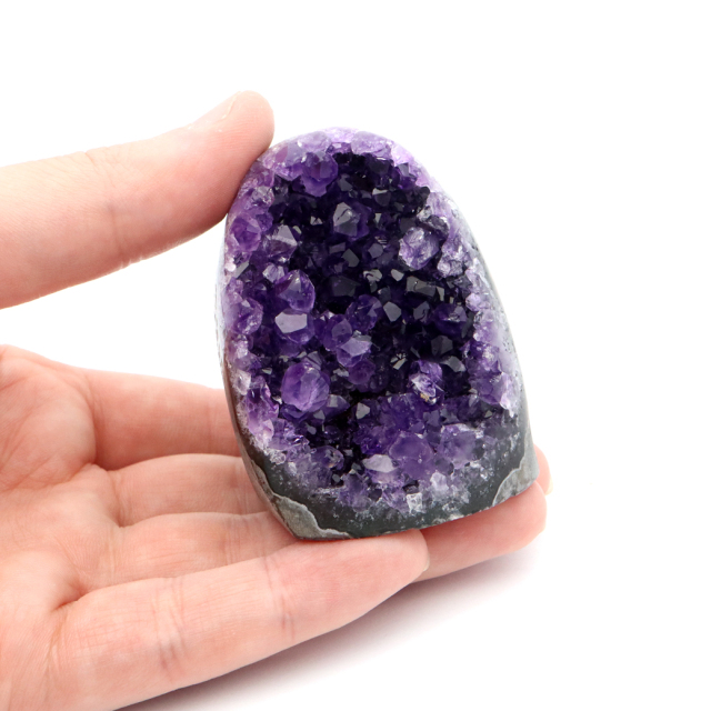 アメジスト クラスター 側面磨き 紫水晶 置き物 原石 ウルグアイ産 天然石 AAA 1点物 2月 誕生石