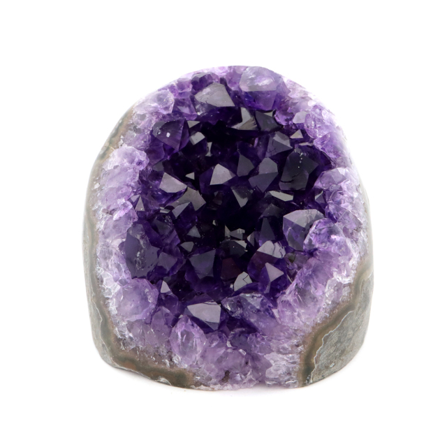 アメジスト クラスター 側面磨き 紫水晶 置き物 原石 ウルグアイ産 天然石 AAA 1点物 2月 誕生石