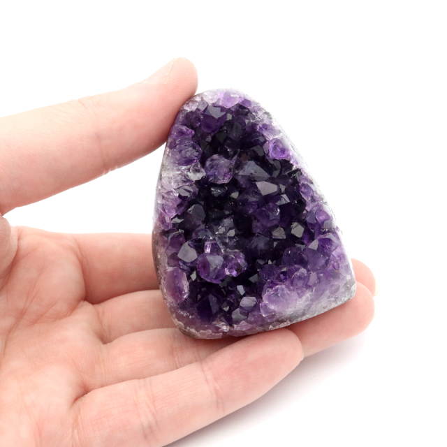 アメジスト クラスター 側面磨き 紫水晶 置き物 原石 ウルグアイ産 天然石 AAA 1点物 2月 誕生石