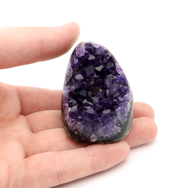 アメジスト クラスター 側面磨き 紫水晶 置き物 原石 ウルグアイ産 天然石 AAA 1点物 2月 誕生石