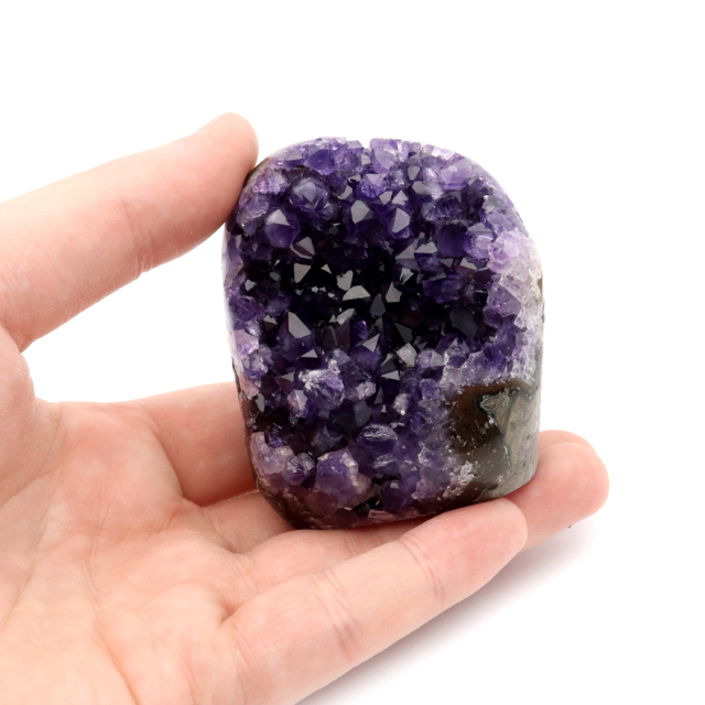 アメジスト クラスター 側面磨き 紫水晶 置き物 原石 ウルグアイ産 天然石 AAA 1点物 2月 誕生石