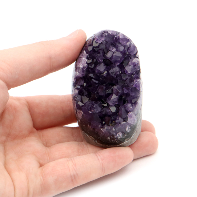 アメジスト クラスター 側面磨き 紫水晶 置き物 原石 ウルグアイ産 天然石 AAA 1点物 2月 誕生石