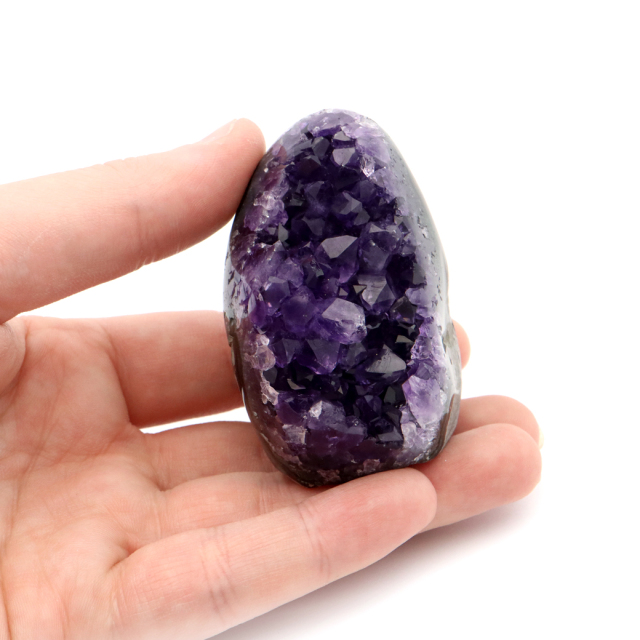 アメジスト クラスター 側面磨き 紫水晶 置き物 原石 ウルグアイ産 天然石 AAA 1点物 2月 誕生石