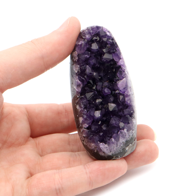 アメジスト クラスター 側面磨き 紫水晶 置き物 原石 ウルグアイ産 天然石 AAA 1点物 2月 誕生石