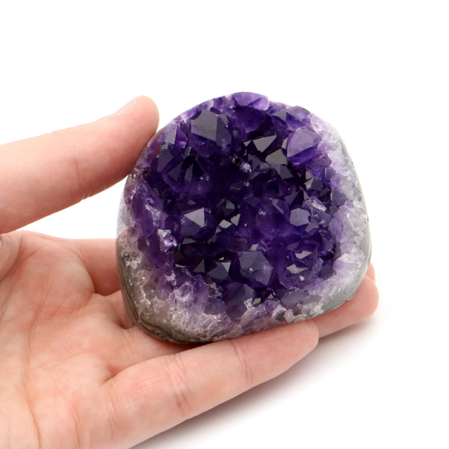 アメジスト クラスター 側面磨き 紫水晶 置き物 原石 ウルグアイ産 天然石 AAA 1点物 2月 誕生石