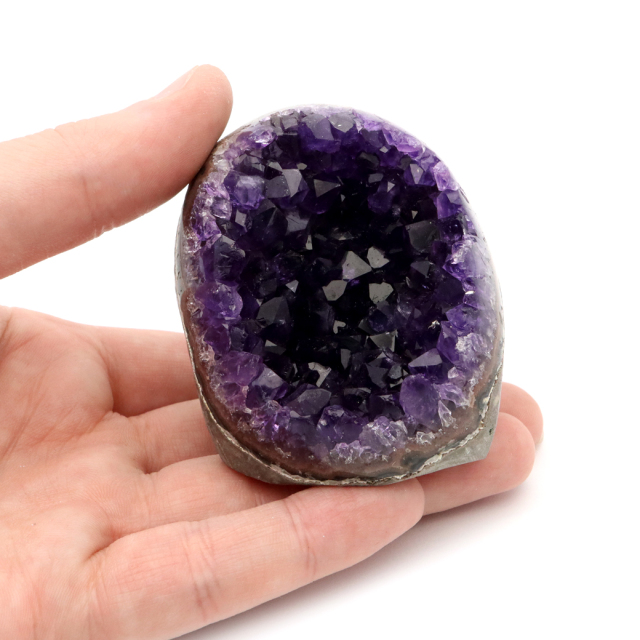 アメジスト クラスター 側面磨き 紫水晶 置き物 原石 ウルグアイ産 天然石 AAA 1点物 2月 誕生石