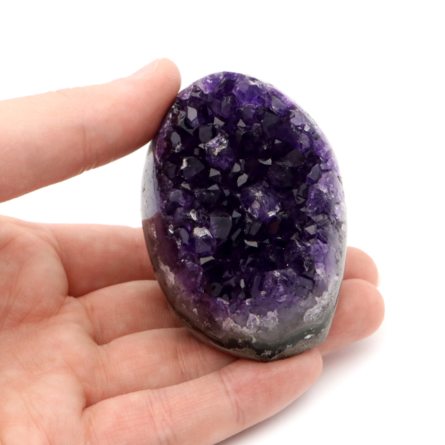 アメジスト クラスター 側面磨き 紫水晶 置き物 原石 ウルグアイ産 天然石 AAA 1点物 2月 誕生石