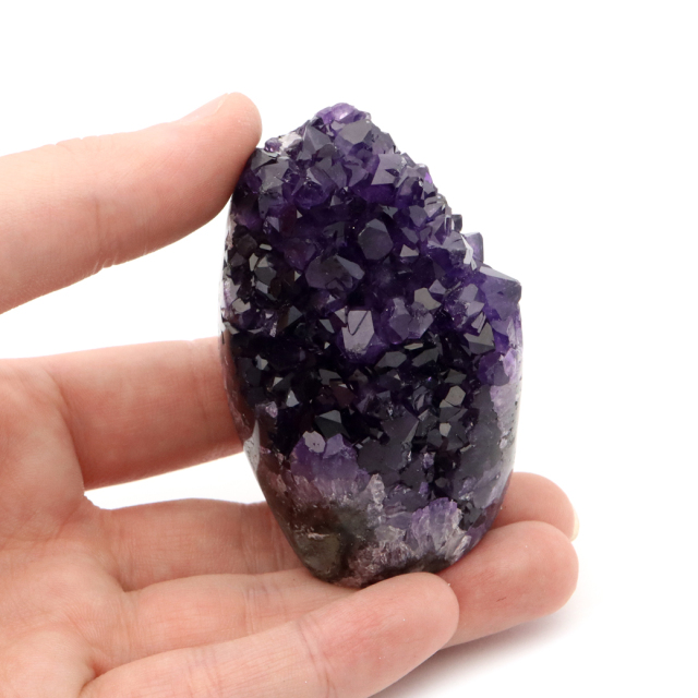 アメジスト クラスター 側面磨き 紫水晶 置き物 原石 ウルグアイ産 天然石 AAA 1点物 2月 誕生石