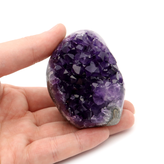 アメジスト クラスター 側面磨き 紫水晶 置き物 原石 ウルグアイ産 天然石 AAA 1点物 2月 誕生石