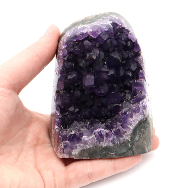 アメジスト クラスター 側面磨き 紫水晶 置き物 原石 ウルグアイ産 天然石 AAA 1点物 2月 誕生石