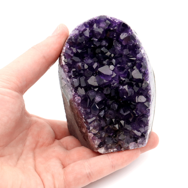 アメジスト クラスター 側面磨き 紫水晶 置き物 原石 ウルグアイ産 天然石 AAA 1点物 2月 誕生石