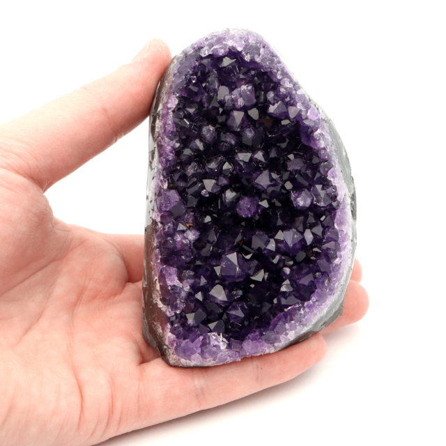アメジスト クラスター 側面磨き 紫水晶 置き物 原石 ウルグアイ産 天然石 AAA 1点物 2月 誕生石